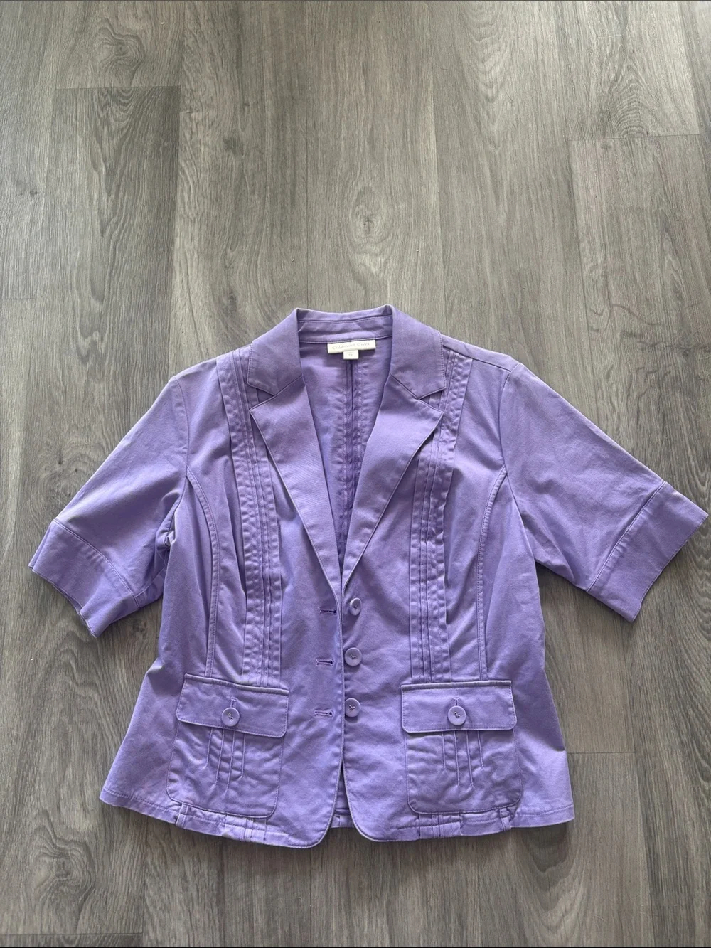 Lavender Short-sleeved Blazer
